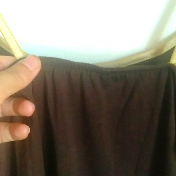 Sexy tank top and crop Jacket brown and gold colour - Picture 8 of 11